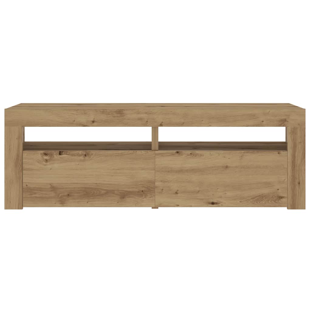 vidaXL Tables de chevet 2 pcs avec LED Chêne Artisan 60x35x40 cm