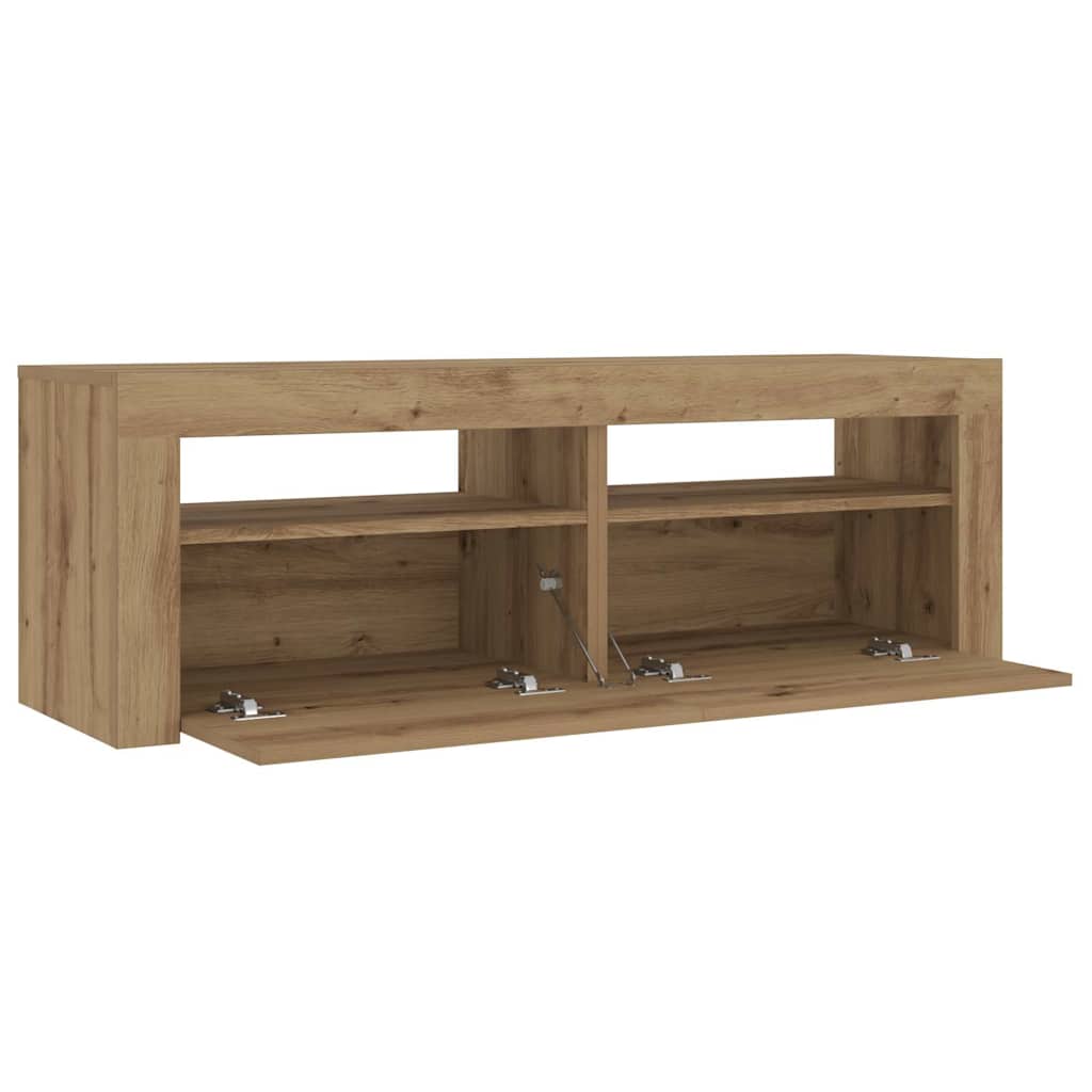 vidaXL Tables de chevet 2 pcs avec LED Chêne Artisan 60x35x40 cm