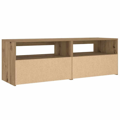 vidaXL Tables de chevet 2 pcs avec LED Chêne Artisan 60x35x40 cm