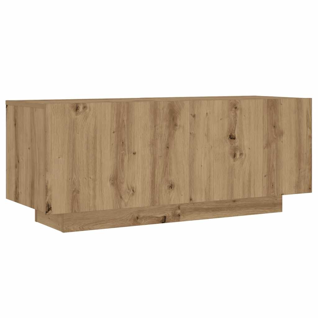 Meuble TV vidaXL avec lumières LED chêne artisan 180x35x40 cm