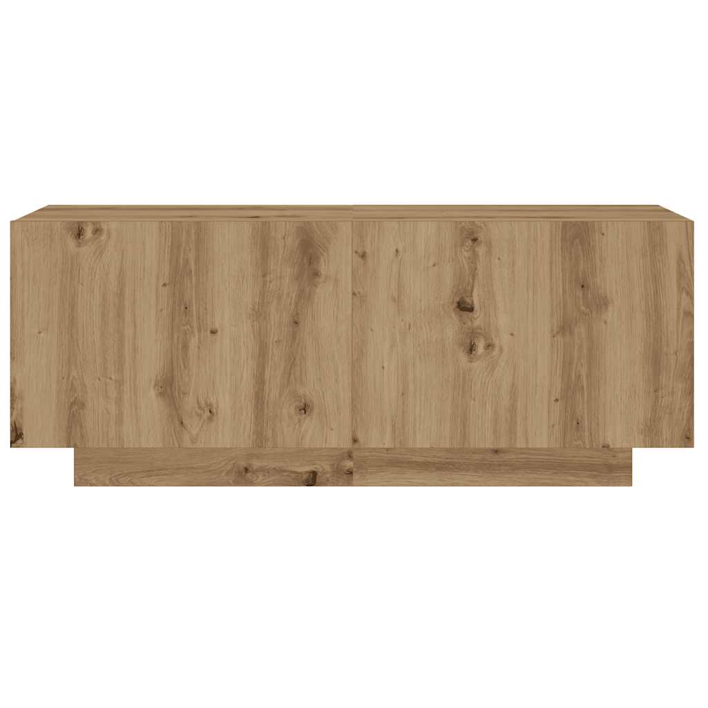 Meuble TV vidaXL avec lumières LED chêne artisan 180x35x40 cm