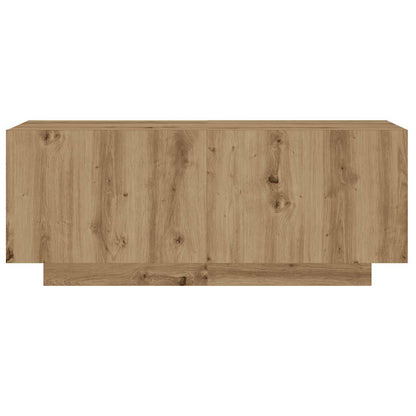 Meuble TV vidaXL avec lumières LED chêne artisan 180x35x40 cm