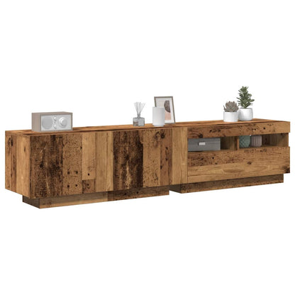 Meuble TV vidaXL avec lumières LED chêne artisan 180x35x40 cm