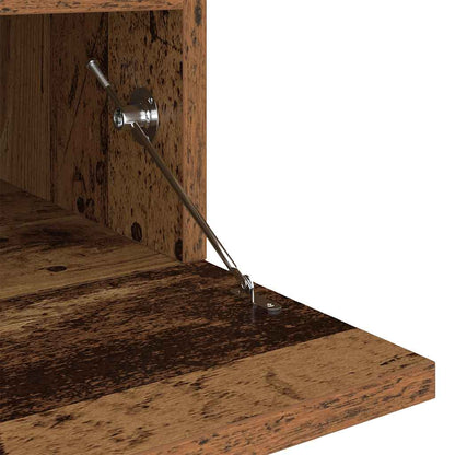 Meuble TV vidaXL avec lumières LED aspect bois de récupération 200x35x40 cm