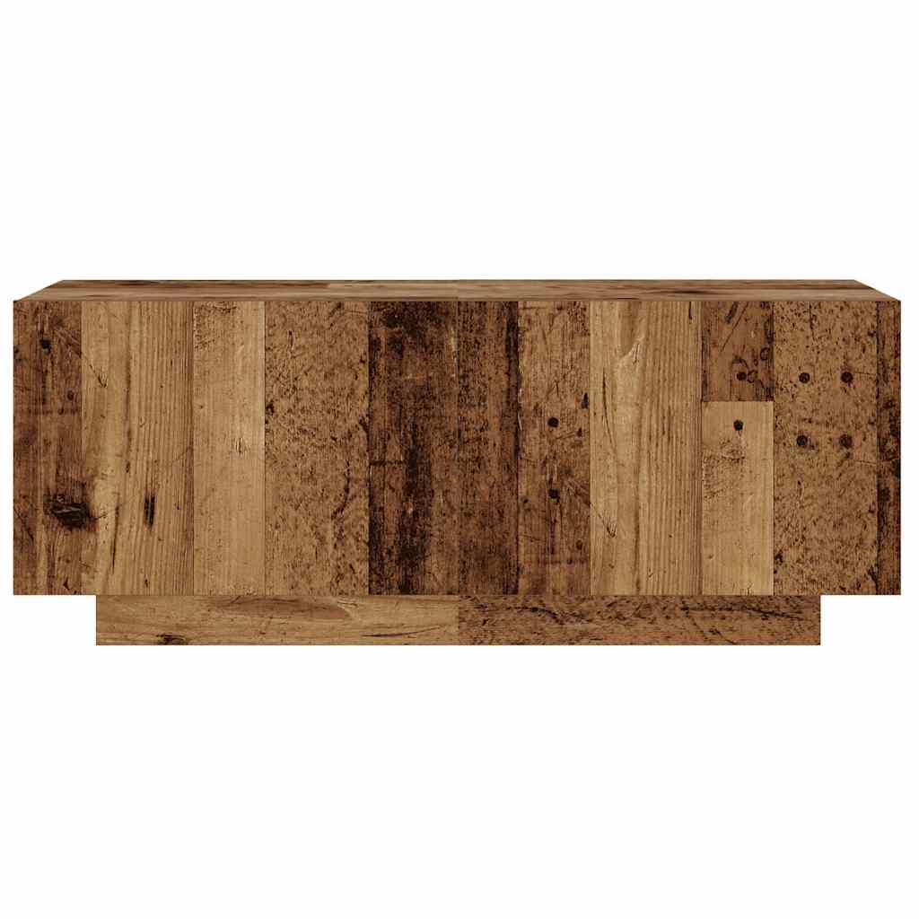 Meuble TV vidaXL avec lumières LED aspect bois de récupération 260x35x40 cm