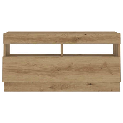 vidaXL TV-Schrank mit LED-Leuchten Artisan-Eiche 260x35x40 cm