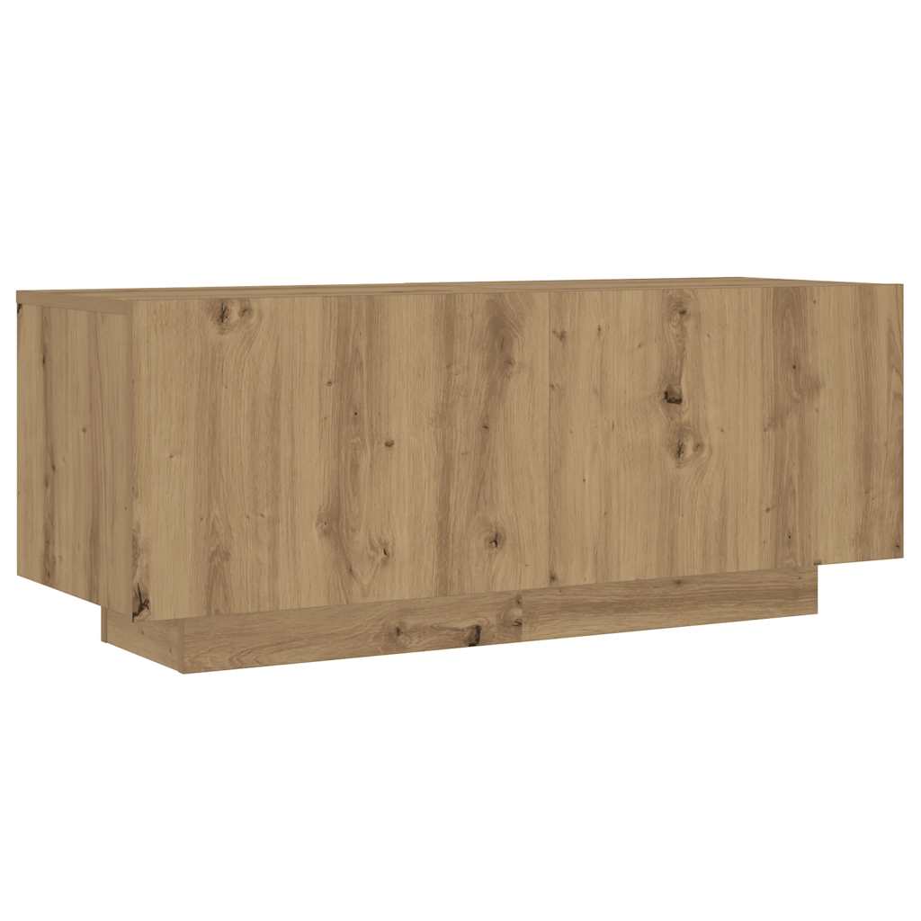 Meuble TV vidaXL avec lumières LED Chêne artisan 300x35x40 cm