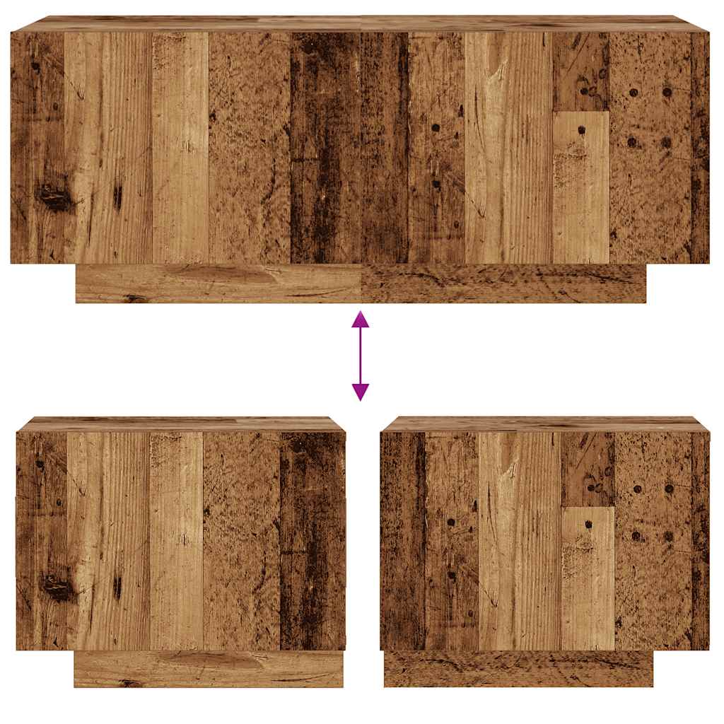 vidaXL Nachttisch Altholz-Optik 100x35x40 cm Holzwerkstoff