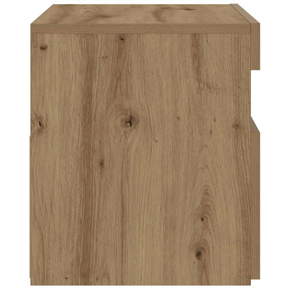 vidaXL Nachttisch mit LED-Leuchten Artisan-Eiche 60x35x40 cm