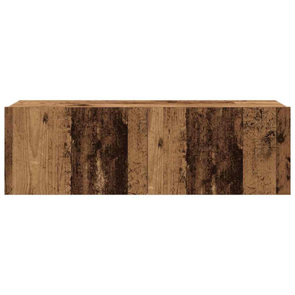 vidaXL 4-tlg. TV-Schrank-Set Wandmontage Altholz-Optik Holzwerkstoff