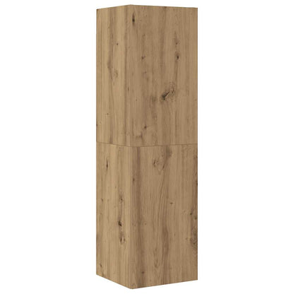 vidaXL 4-tlg. TV-Schrank-Set Wandmontage Artisan-Eiche Holzwerkstoff