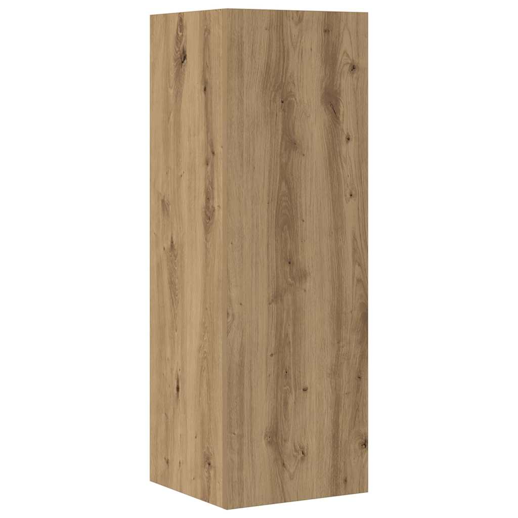 vidaXL 4-tlg. TV-Schrank-Set Wandmontage Artisan-Eiche Holzwerkstoff