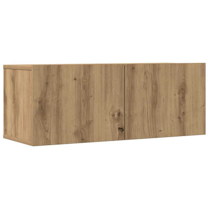 vidaXL 4-tlg. TV-Schrank-Set Wandmontage Artisan-Eiche Holzwerkstoff