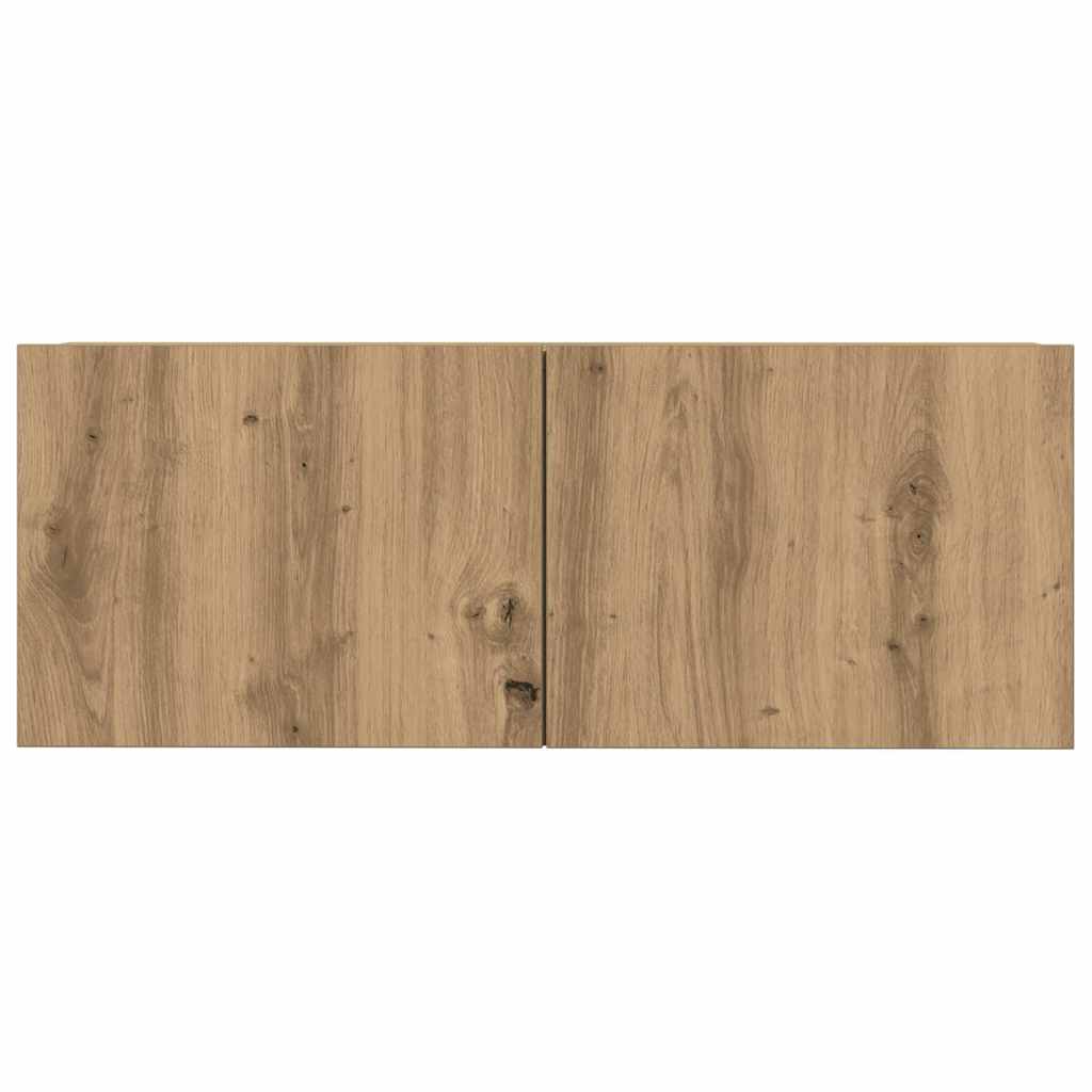 vidaXL 4-tlg. TV-Schrank-Set Wandmontage Artisan-Eiche Holzwerkstoff