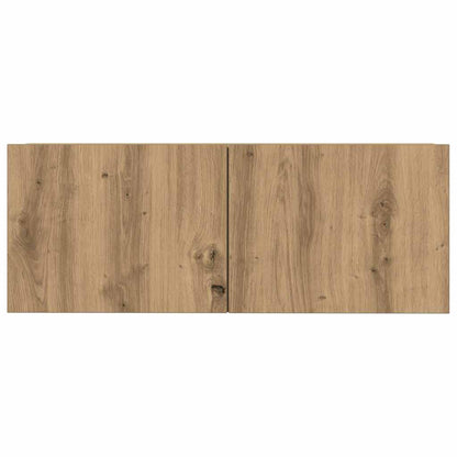 vidaXL 4-tlg. TV-Schrank-Set Wandmontage Artisan-Eiche Holzwerkstoff