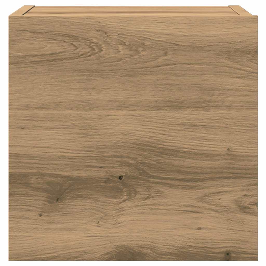 vidaXL 4-tlg. TV-Schrank-Set Wandmontage Artisan-Eiche Holzwerkstoff