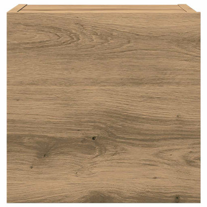 vidaXL 4-tlg. TV-Schrank-Set Wandmontage Artisan-Eiche Holzwerkstoff