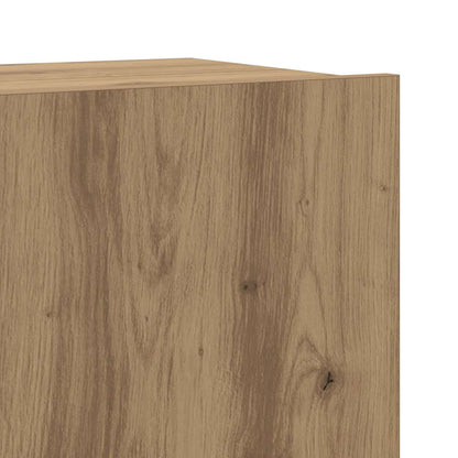 vidaXL 4-tlg. TV-Schrank-Set Wandmontage Artisan-Eiche Holzwerkstoff