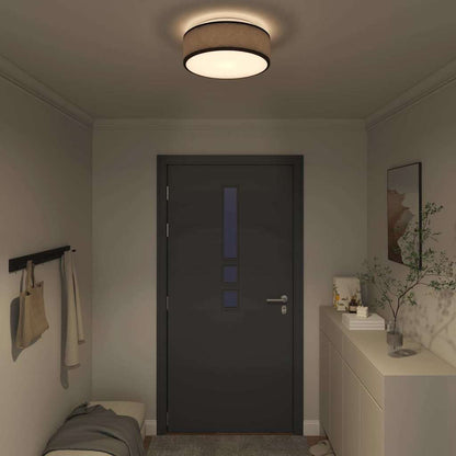 Deckenlampe mit Strahlern Schwarz 38 x 38 x 13,5 cm Stoff