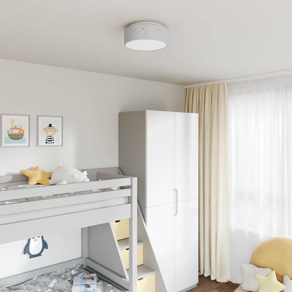 Deckenlampe mit Strahlern Grau 30 x 30 x 13,5 cm Stoff