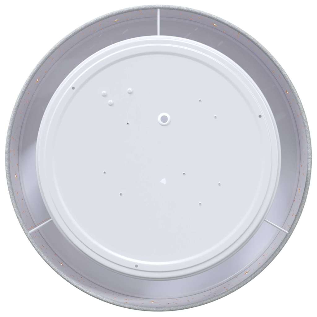 Deckenlampe mit Strahlern Grau 30 x 30 x 13,5 cm Stoff