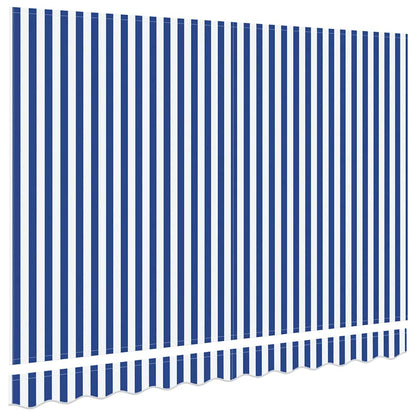 vidaXL Markisen-Ersatzstoff Blau und weiß 250 x 200 cm Segeltuch