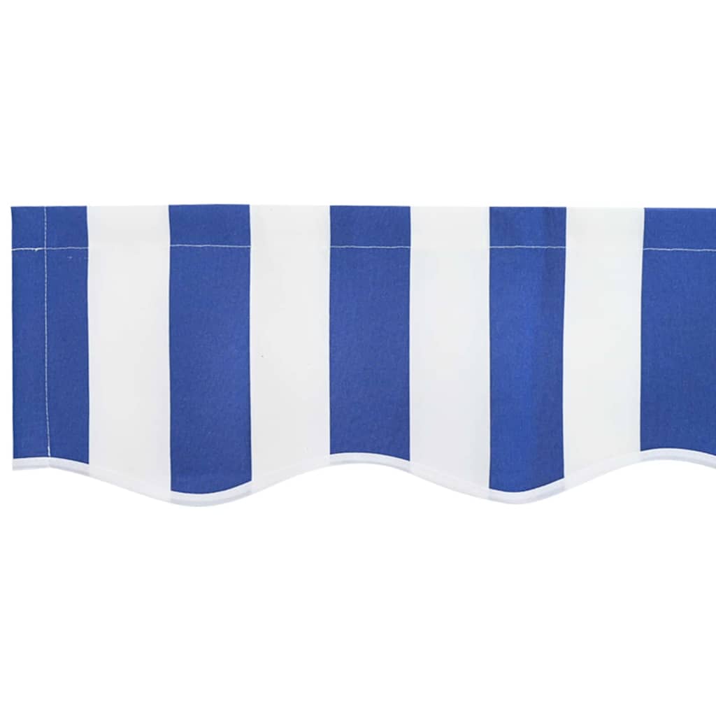 vidaXL Markisen-Ersatzstoff Blau und weiß 350 x 200 cm Segeltuch