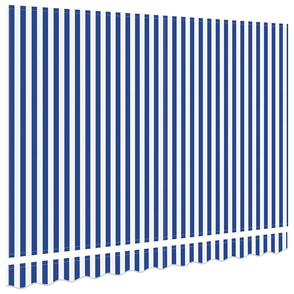 vidaXL Markisen-Ersatzstoff Blau und weiß 350 x 200 cm Segeltuch