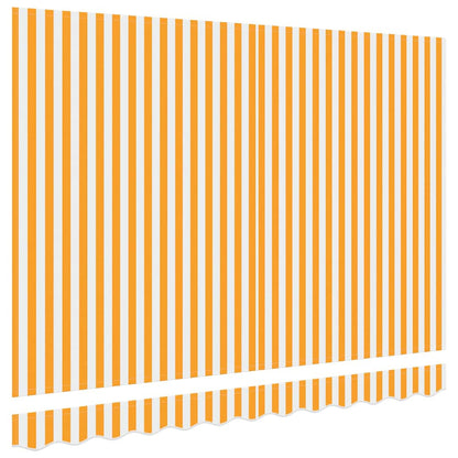 vidaXL Markisen-Ersatzstoff Gelb und weiß 250 x 200 cm Segeltuch