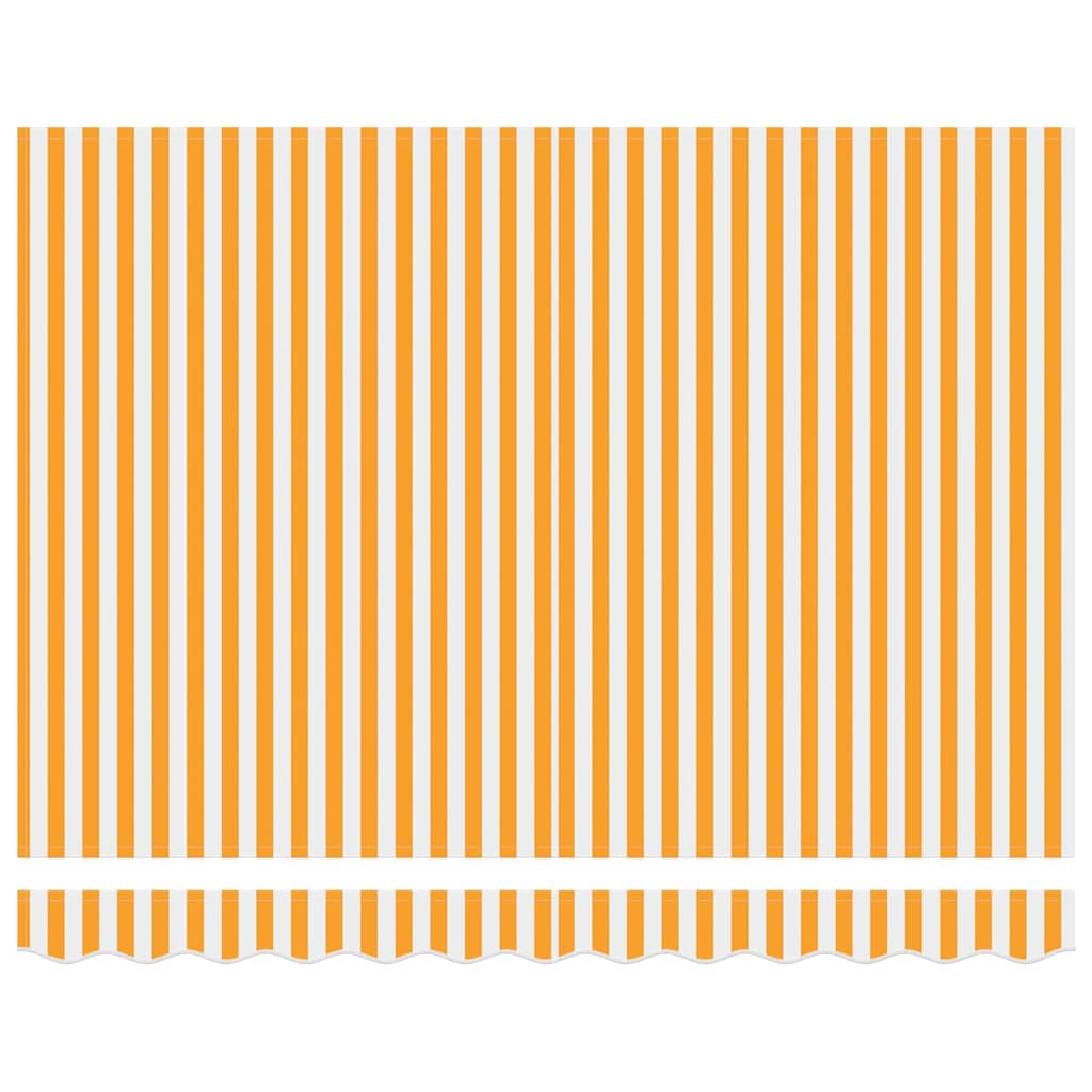 vidaXL Markisenersatzstoff Gelb und Weiß 280 x 195 cm Polyester