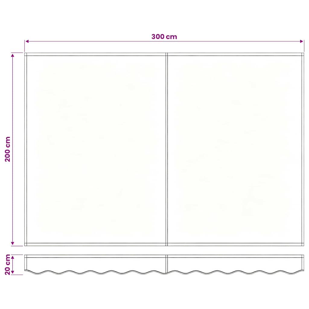 vidaXL Markisenersatzstoff Gelb und Weiß 280 x 195 cm Polyester