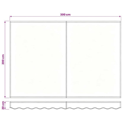 vidaXL Markisenersatzstoff Gelb und Weiß 280 x 195 cm Polyester