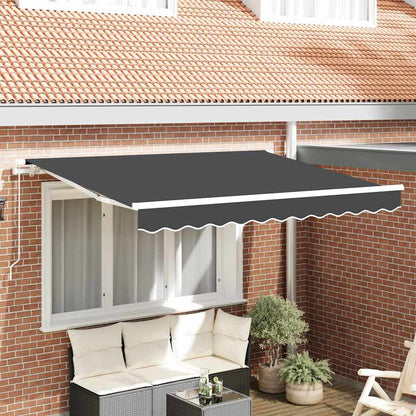 vidaXL Markisen-Ersatzstoff Anthrazit 350 x 200 cm Segeltuch