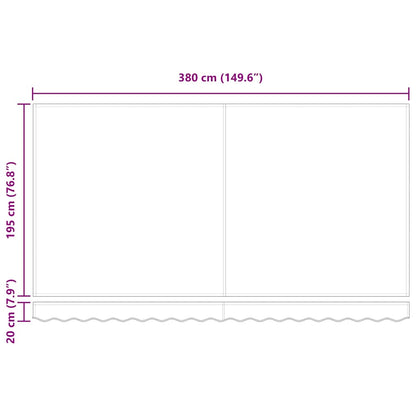Markisenersatzstoff Mehrfarbig 380 x 195 cm Polyester