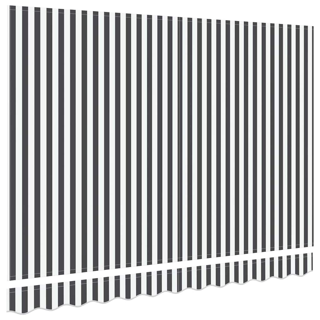vidaXL Markisenersatzstoff Anthrazit und Weiß 235 x 195 cm Polyester