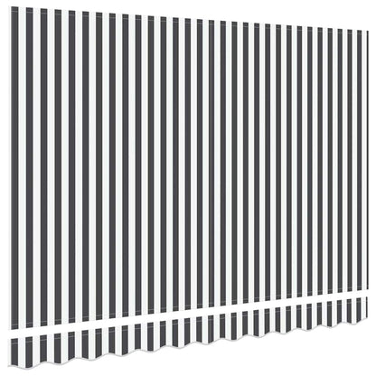 vidaXL Markisenersatzstoff Anthrazit und Weiß 235 x 195 cm Polyester