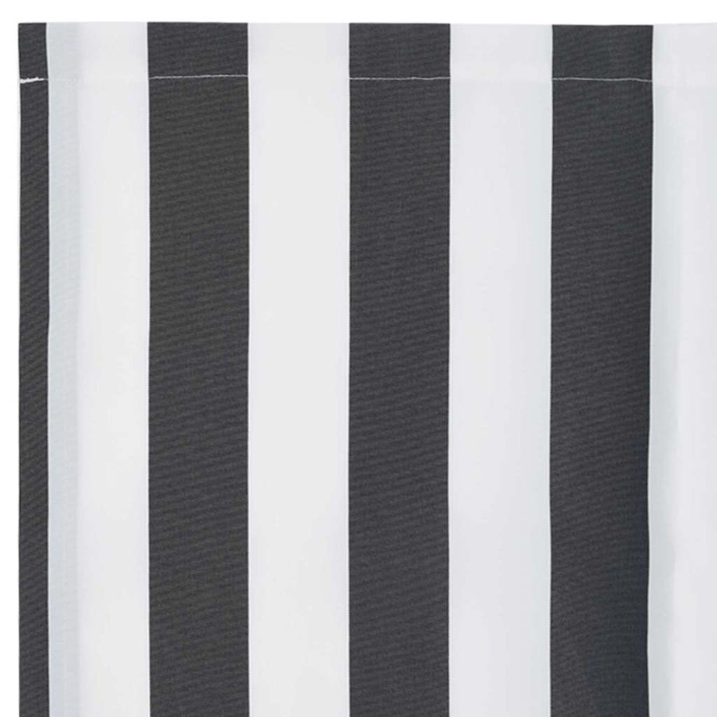 Markisenersatzstoff Anthrazit und Weiß 330 x 195 cm Polyester