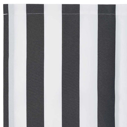 Markisenersatzstoff Anthrazit und Weiß 330 x 195 cm Polyester