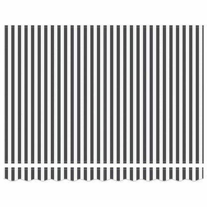 Markisenersatzstoff Anthrazit und Weiß 330 x 195 cm Polyester