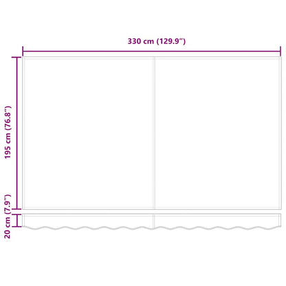 Markisenersatzstoff Anthrazit und Weiß 330 x 195 cm Polyester