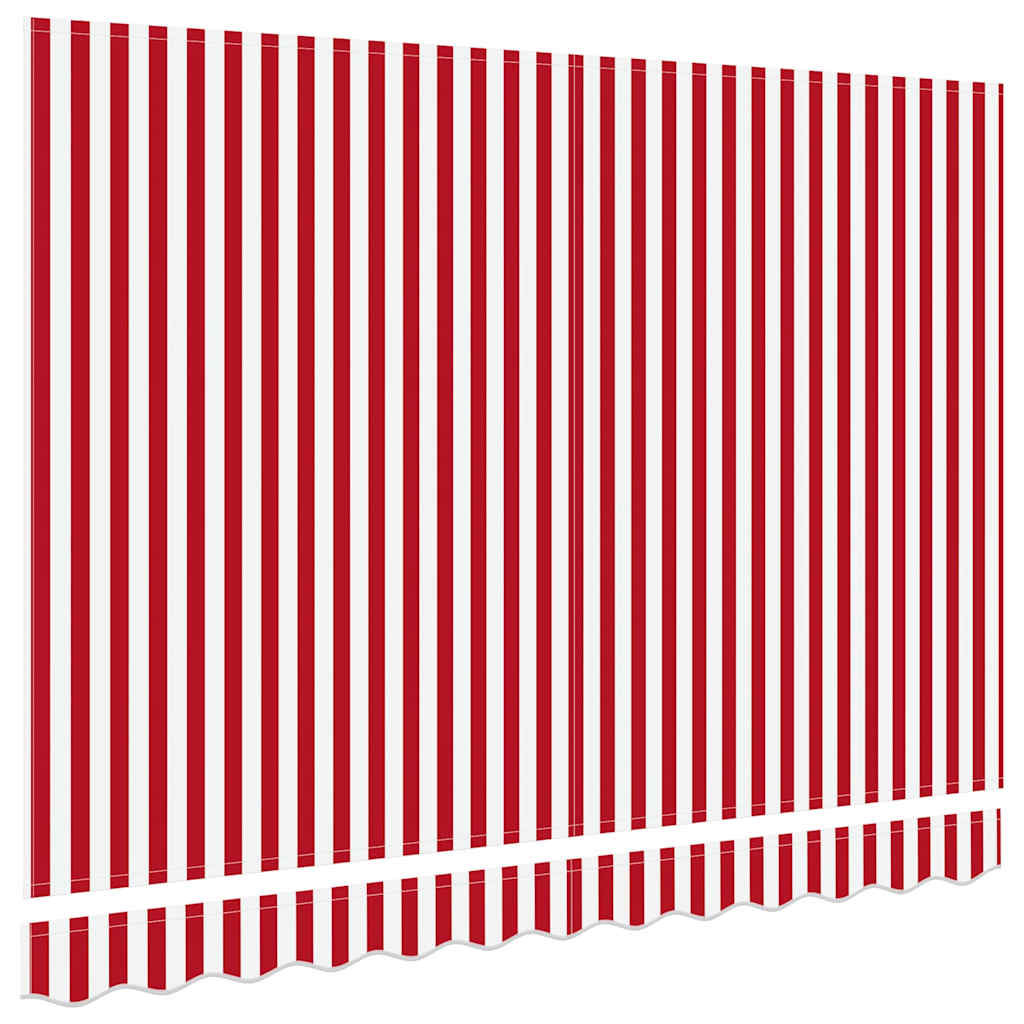 vidaXL Toile de rechange pour store banne rouge et blanc 250 x 200 cm Toile