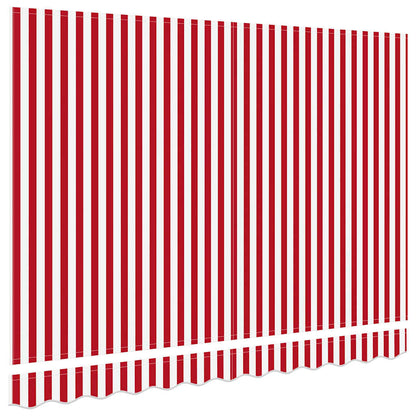 vidaXL Toile de rechange pour store banne rouge et blanc 250 x 200 cm Toile