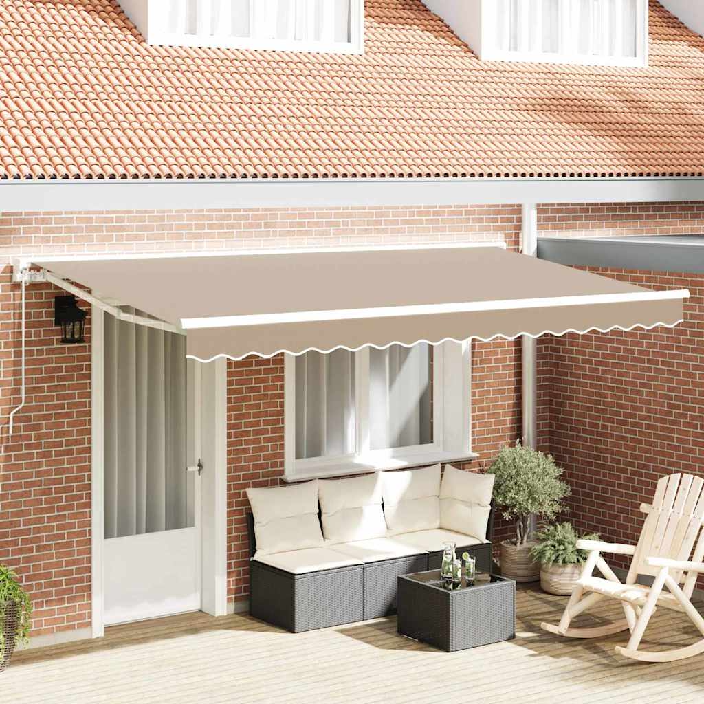 vidaXL Toile de rechange pour store banne beige 400 x 200 cm Toile