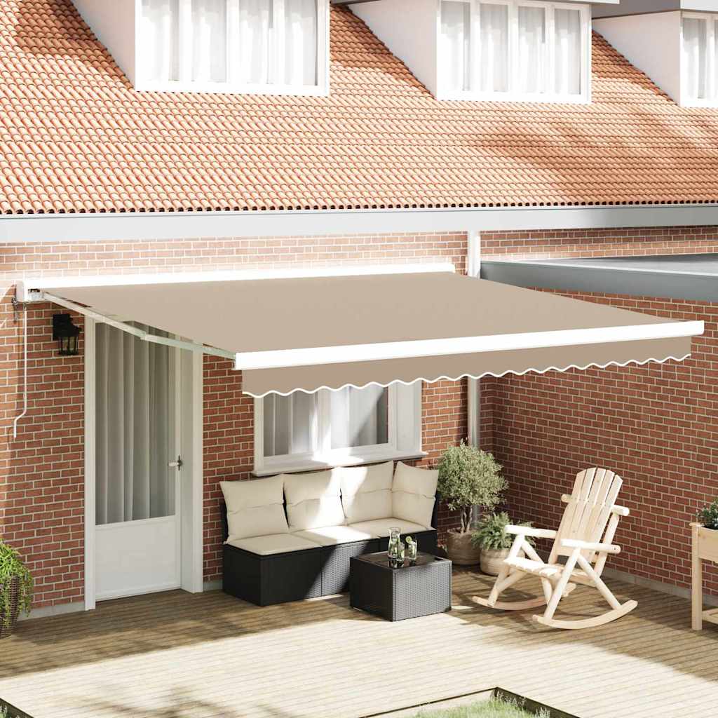 vidaXL Markisen-Ersatzstoff Beige 400 x 350 cm Segeltuch