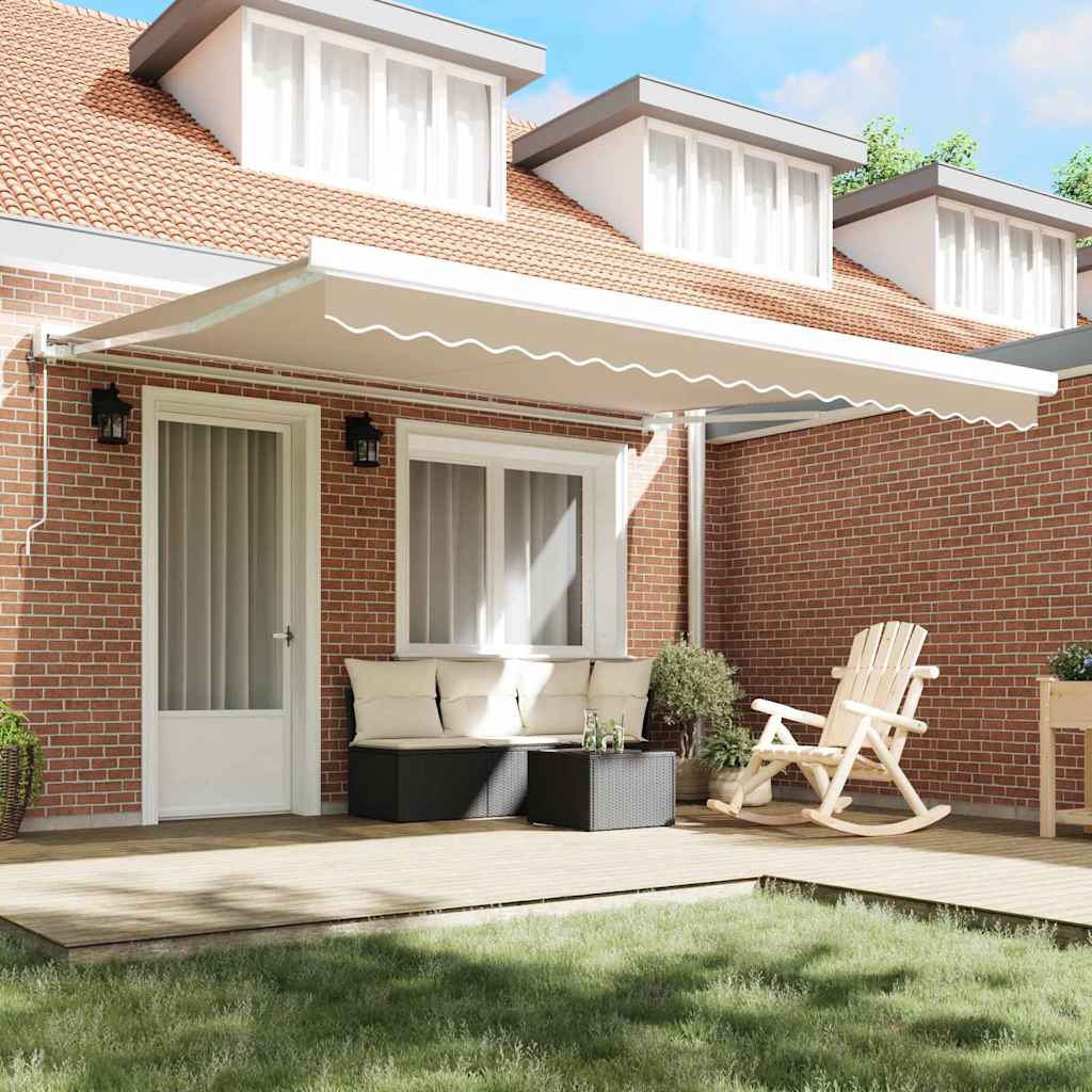 vidaXL Markisen-Ersatzstoff Beige 400 x 350 cm Segeltuch