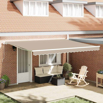 vidaXL Markisen-Ersatzstoff Beige 450 x 350 cm Segeltuch