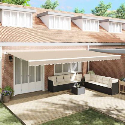 vidaXL Markisen-Ersatzstoff Beige 600 x 300 cm Segeltuch