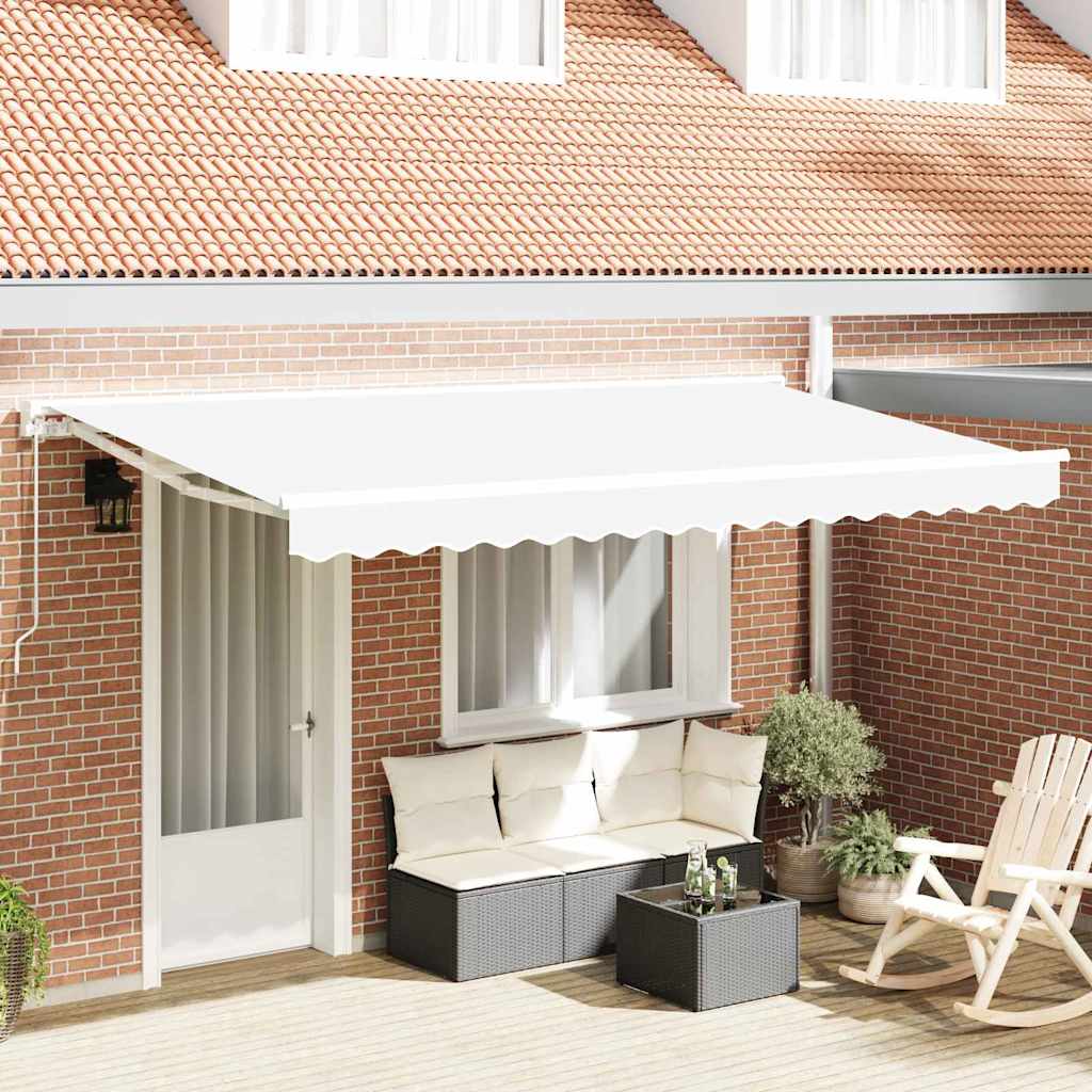 vidaXL Markisenersatzstoff Weiß 380 x 195 cm Polyester