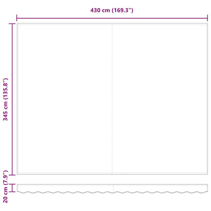 vidaXL Markisen-Ersatzstoff Hellgrau 450 x 350 cm Segeltuch