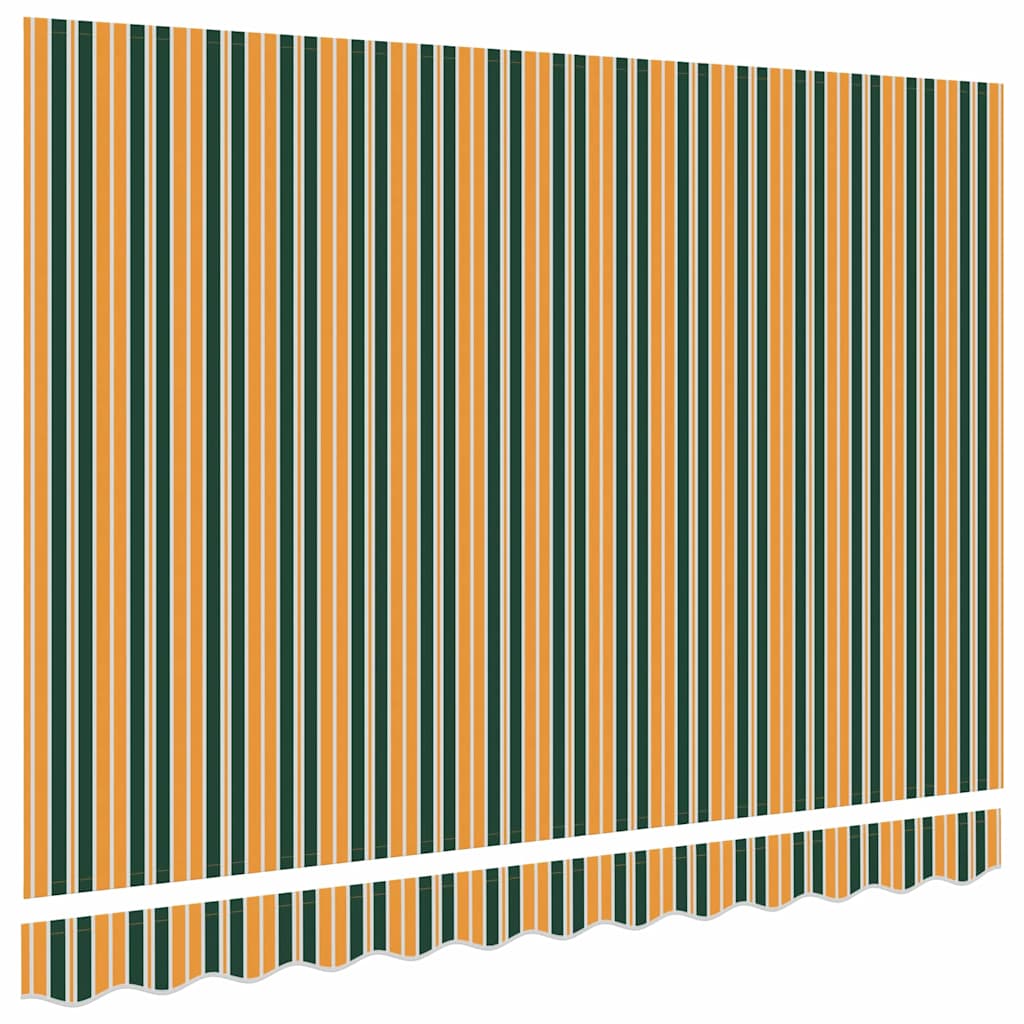 vidaXL Markisen-Ersatzstoff Grün und Gelb 250 x 200 cm Segeltuch